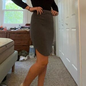 Banana Republic Gray Ribbed Pencil Skirt - XS